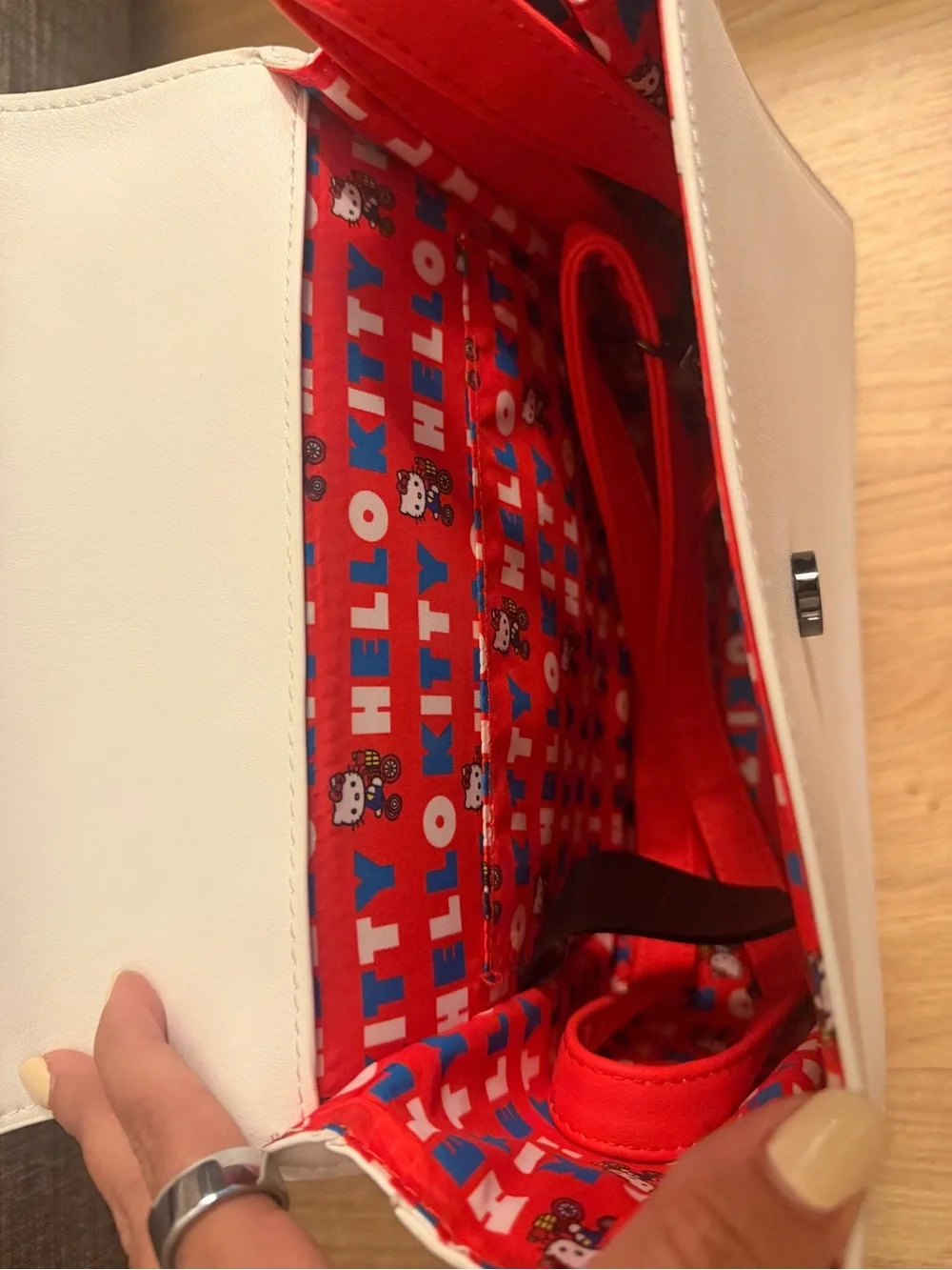 Sanrio Hello Kitty White Crossbody with Red Bow